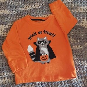 Gymboree trick or treat Halloween racoon shirt